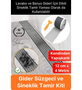 #GiderSüzgeci Banyo Lavabo Gider Süzgeci Filesi Sineklik Tamir Yaması Kiti Böcek Önleyici Yapışkanlı