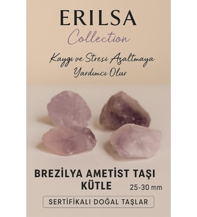 Sertikalı Brezilya Ametist Doğal Taş Kütle 25 30 mm Kaygı ve Stresi Azaltır (Çok Renkli)
