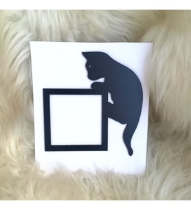 Kedi Desenli Dekoratif Priz Çerçevesi