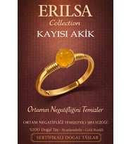 Sertifikalı Ortam Negatifliği Temizleyici Enerji Yüzüğü – Kayısı Akik Ayarlamalı Başak Terazi Burcu (Çok Renkli)