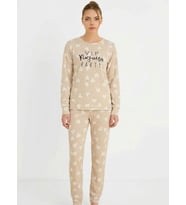 Seamlife Kadın Pamuklu Kışlık Termal Uzun Kollu Pijama Takımı