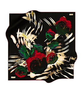 Twill İpek  Eşarp-Sonbahar-Kış -5134438 (Siyah)