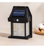 Solar sensörlü duvar lambası 2x1W 1800mAh dış mekan