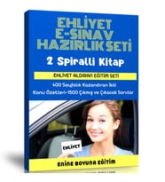 Ehliyet E-Sınav Hazırlık Seti (2 Spiralli Kitap)