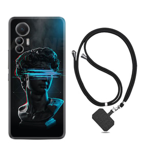 Xiaomi 12 Lite Kılıf Silikon Boyun Askılı İpli Desenli Silikon Alone 1668