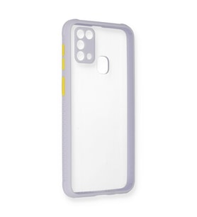 Galaxy M31 Kılıf Miami Şeffaf Silikon - Lila