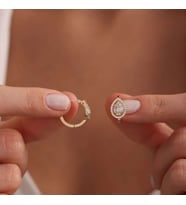 Altın Damla Baget Küpe 1.5 cm