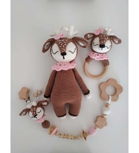 Matilda Yeni Doğan Seti Amigurumi Organik Oyuncak