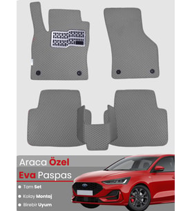 FORD FOCUS 4 HATCHBACK-(2019-2023) Uyumlu EVA Paspas Tam Set–Araca Özel,Su Geçirmez