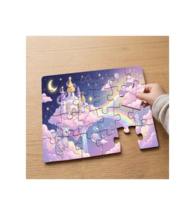 Unicorn Şato Tasarımlı 24 Parça Ahşap Çocuk Puzzle