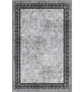 Eliana Home Baskılı, Yıkanabilir Kaymaz Taban Salon Halısı LNA0022-SD863 100x150 cm (Gri)