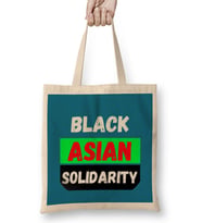 Black Asian Solidarity Stop AAPI Hate Bez Çanta Uzun Saplı