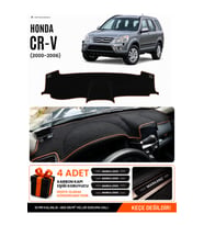 HONDA CR-V (2000-2006) Uyumlu Torpido Örtüsü Torpido Kılıfı - Siyah Kahverengi
