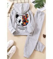 Çocuk Panda Eşofman Takımı (Gri)