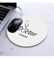İsimli Doktor Temalı Yuvarlak Mousepad