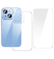 Baseus Crystal iPhone 14 Plus 6.7 Ultra-Thin Silikon Kılıf + Tempered Ekran Koruyu - SSSSSS3593-2