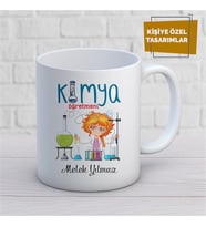 Kişiye Özel İsim Yazılabilir Kimya Öğretmeni Kupa Bardak