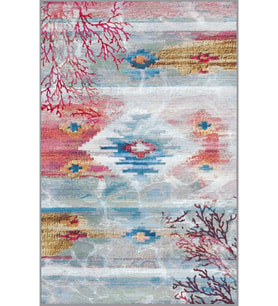 Eliana Home Baskılı, Yıkanabilir Kaymaz Taban Salon Halısı LNA1781 100x150 cm (Mavi)