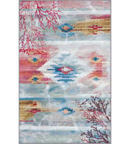 Eliana Home Baskılı, Yıkanabilir Kaymaz Taban Salon Halısı LNA1781 100x150 cm (Mavi)
