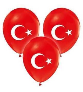 Balon Türk Bayrağı Ay Yıldızlı 100'lü-