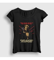 Presmono Kadın Siyah Paranoid Android Radiohead T-Shirt 104191tt