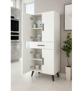 Alesta Life 4 Kapaklı Çekmeceli Dolap Beyaz