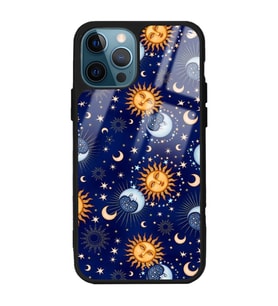iPhone 13 Pro Max Ay Güneş Pijama Tasarımlı Glossy Telefon Kılıfı