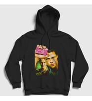 Presmono Unisex Beyaz Cover Film Dövüş Kulübü Fight Club Kapüşonlu Sweatshirt 245159tt (Siyah)