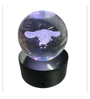 Cinnamoroll  Işıklı Renk Değiştiren Şarjlı Kristal Cam Küre
