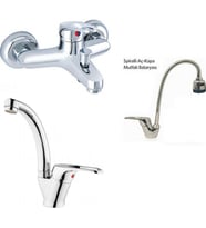 ARÇE Mix Spiralli Evye  Kuğu Lavabo Ve Banyo Bataryası
