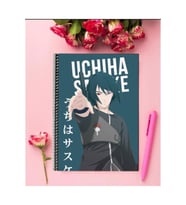 Sasuke Uchiha Anime Defter 1 Adet Özel Tasarım A4 Boyutu Telli Çizgili Defter 21*29 Cm