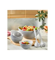 7 Parça Gri Sunum ve Salata Hazırlık Seti, Şık ve Kullanışlı