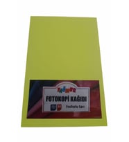 A4 Renkli Fotokopi Kağıdı Fosforlu Sarı 100 Lü Paket