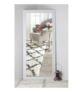 Dfn Wood Mdf Dikdörtgen Beyaz Duvar Salon Boy Aynası