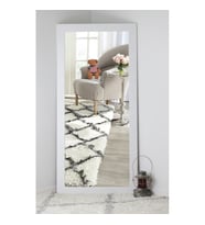 Dfn Wood Mdf Dikdörtgen Beyaz Duvar Salon Boy Aynası