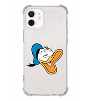 Apple iPhone 12 Mini Uyumlu Köşe Korumalı Antişok  Kapak Donald Duck Tasarımlı Şeffaf  Kılıf