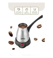 ÇELİK ELEKTRİKLİ CEZVE TÜRK KAHVE MAKİNESİ - 5FİNCAN=400ML 360° KABLOSUZ KULLANIM KATLANIR KULP 700W SCM-2967 (5680)