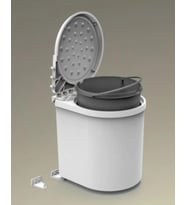 Çöp Kovası,Dolap Içi Kolay Çıkarılabilen, Kovalı 6 Lt. Beyaz
