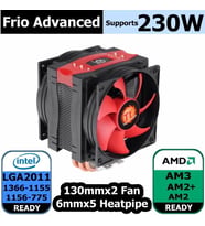 Thermaltake Frio Advanced 2x130mm Fanlı 230W destekli İntel / AMD Uyumlu İşlemci Soğutucusu