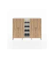 Arges Dolap 12 Raflı 4 Kapaklı 220x30x163 Aytaşı-Çam/Antrasit