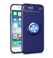 Microsonic Apple iPhone SE 2022 Kılıf Kickstand Ring Holder Lacivert