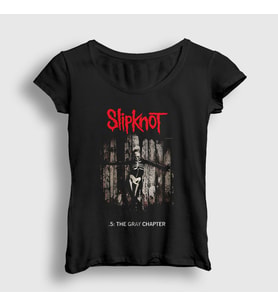 Presmono Kadın Siyah The Gray Chapter Slipknot T-Shirt 294227tt