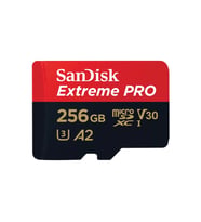 SANDISK 256GB Extreme PRO SDSQXCD-256G-GN6MA microSDXC UHS-I U3 V30 A2 200-140MB/s Hafıza Kartı