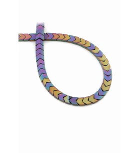 Hematit Doğal Taş Mat Gökkuşağı Çavuş Kesim 6x3mm Dizi [AA]