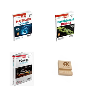 Miray LGS 8. Sınıf Matematik Fen Bilimleri ve Türkçe Denemeleri 3lü Set + Telefon Standı