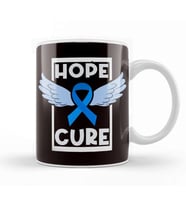 Hope Blue Ribbon Cure Child Abuse Prevention Awareness Month Kupa Bardak Porselen
