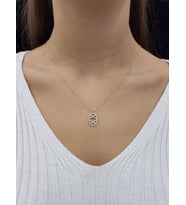 Zirkon Taşlı 18K Altın Kaplama kolye (Karışık)