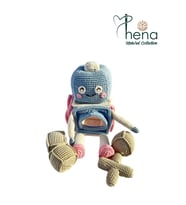 Hena Collections GeoDoll Robotik Oyuncak (Çok Renkli, Amigurumi, Organik Oyuncak)