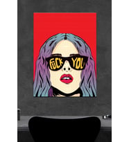Girl Kırmızı Ahşap Poster (27x18)