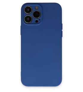 iPhone 13 Pro Max Kılıf Nano içi Kadife Silikon - Lacivert